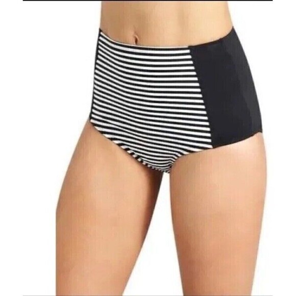 Athleta Montauk Stripe High Waisted Bottom Black Size Small Athletic - Picture 2 of 8